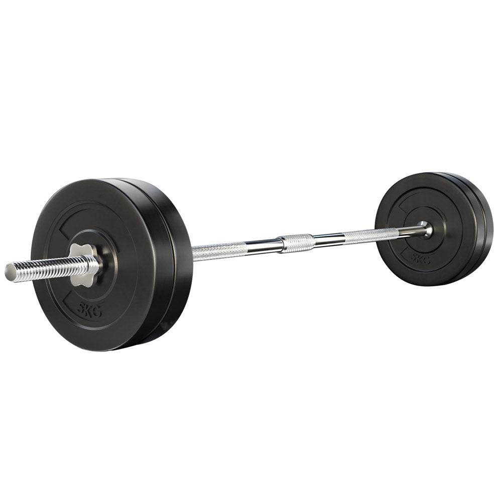 28KG Barbell Weight Set Plates Bar Bench Press Fitness Exercise Home exercise at home Store